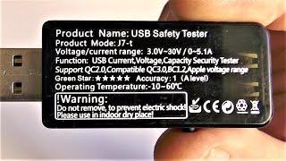 Умный тесте J7 t , как сделать внешнее питание, доработка и тест - USB tester DC Voltmeter ammete