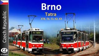 【4K】BRNO TRAM - Tatra KT8, T6, T3, K2 & K3 (2024)