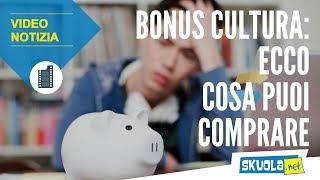 Bonus cultura: ecco cosa puoi comprare!