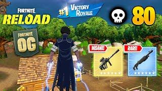 80 Elimination Solo Vs Squads Reload "Zero Build" Gameplay Wins (Fortnite RELOAD chapter 5)