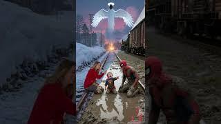 Superhero Family's Muddy Despair... Their Angel Paradise! 