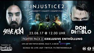 Injustice 2 Celebrity Charity Competiton || Steve Aoki vs. Don Diablo|| Gamescom 2017