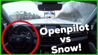 Openpilot Self Driving on Snow Covered Roads