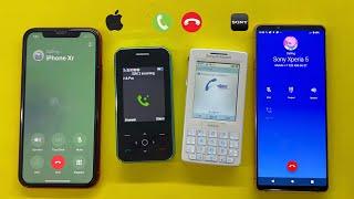 Incoming + Outgoing Calls on SonyEricsson+Sony Xperia Vs i18Pro+iPhone