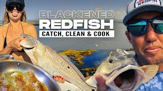 Simple Blackened Redfish Recipe | Catch and Cook | Landed Fishing