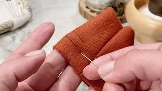 How to sew knitwear by hand? Basic hand stitches for working with knitwear. ENG subtitles