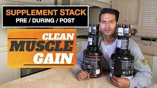 Supplement Stack (Pre/During/Post)  - CLEAN MUSCLE GAIN Program by Guru Mann