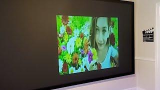 Fully lit room, 10ft back ,1000 lumens  sony Vpl cs4 price only $75 on my  supreme black ALR 12