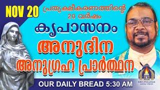 നവംബർ 20 | കൃപാസനം അനുദിന അനുഗ്രഹ പ്രാർത്ഥന | Our Daily Bread |പ്രത്യക്ഷീകരണത്തിന്റെ ഇരുപതാം വർഷം.