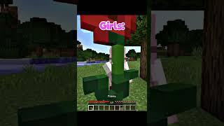 How GIRLS vs BOYS play Minecraft  #shorts