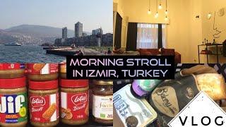 VLOG | Turkish Airbnb, grocery shopping, morning seaside walk