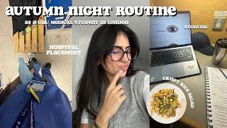 Autumn Evening Routine  medical school, crispy rice salad, studying, staying productive, skincare +