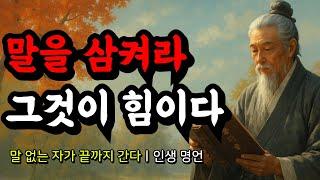 말 없는 자가 끝까지 간다ㅣ채근담, 장자, 공자, 명심보감, 발타자르 그라시안, 다산 정약용, 톨스토이, 쇼펜하우어의 인생 명언ㅣ말을 삼켜라 그것이 힘이다