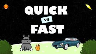 Как правильно использовать QUICK, QUICKLY и FAST в английском?