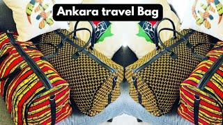 How to cut and sew Ankara travel Bag l Beginners friendly.