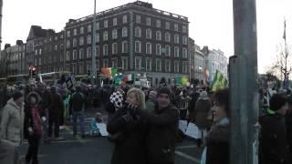 Irish Water Protests 10/12/14 O'Connell bridge 'Galway Non-Stop '