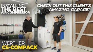 Installing The BEST Air Compressor In An Amazing Garage! | Werther CS-COMPACK X