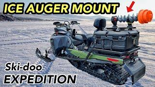 DIY Snowmobile Ice Auger Mount | Skidoo Expedition Cargo Box Mods