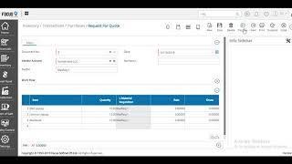 Focus 9 ERP - Advanced Procurement Module