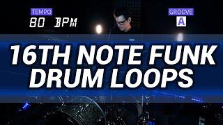 16h note funk drum loop 80 BPM // The Hybrid Drummer
