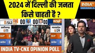 INDIA TV-CNX OPINION POLL Delhi - 2024 में दिल्ली में AAP पर चलेगी झाड़ू ! या BJP हारेगी ? Kejriwal