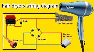 Hair dryer wiring diagram @JrElectricSchool