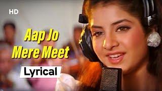 Remembering Divya Bharti Special | Aap Jo Mere Meet Na With Lyrics |  Geet (1992) | Lata Mangeshkar