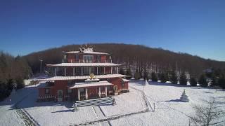 Aerial View of Padma Samye Ling Monastery and Retreat Center in Upstate New York