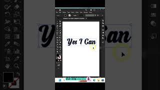 How to create outline around a text with illustrator - adobe illustrator #shorts