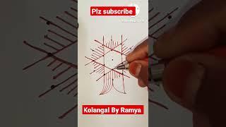 5×3 daily use dot kolam/Easy rangoli/simple kolam/poo kolam/Beautiful rangoli/muggulu #shorts