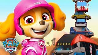 PAW Patrol Skye Makes a Monster Truck Rescue & Saves Robo-Dog! w/ Roxi & Chase | Shimmer and Shine