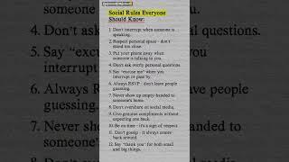  Social Rules Everyone Should Know #shorts #lifeunlockedwitharchna #motivation #psychology #viral