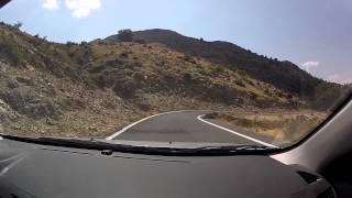 From Paos to and through Kontovazaina (extremely narrow mountain road driving) - onboard camera