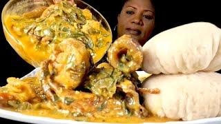 African food mukbang/oha soup and fufu mukbang