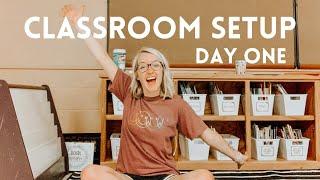 CLASSROOM SETUP DAY ONE | Getting Into My First Classroom!!! Elementary with Emma