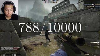 788/10000 sniper shot in csgo until MRBEAST GAMING notice me