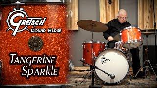 60s Gretsch Round Badge Drum Kit - Tangerine Sparkle