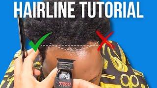 Beginner Barber Lineup Tutorial | Difficult Hairline!