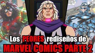 Los PEORES rediseños de Marvel Comics hasta ahora | Parte 2