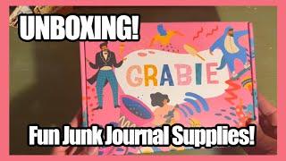 GRABIE SCRAPBOOKING SUBSCRIPTION BOX REVIEW! Great Supplies for Junk Journaling!