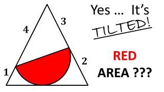 Solve This Math Mystery: Tilted and Inscribed Semicircle Area