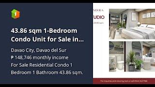 43.86 sqm 1-Bedroom Condo Unit for Sale in Davao City