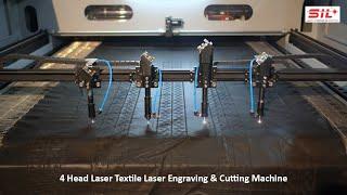 Laser Engraving & Cutting On Textiles With Laser Machine - Four Head | SILASERS | Tutorial and demo