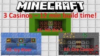 3 Simple Casinos in 12 Minutes | Minecraft 1.16+ | RTsWorld