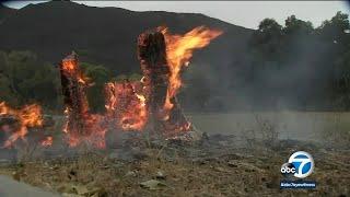 Storm cells triggered by Tropical Storm Kay help douse Fairview Fire near Hemet | ABC7