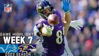 Detroit Lions vs. Baltimore Ravens Game Highlights | NFL 2023 Week 7