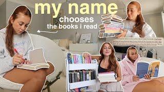 my name chooses the books i read 