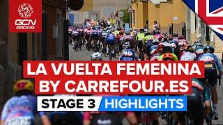 Chaos In The Crosswinds! | La Vuelta Femenina 2023 Highlights - Stage 3