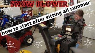 How to start a Snow Blower after sitting all summer. #FrugalWithJohn
