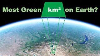 Most GREEN square km on Earth (by major region)